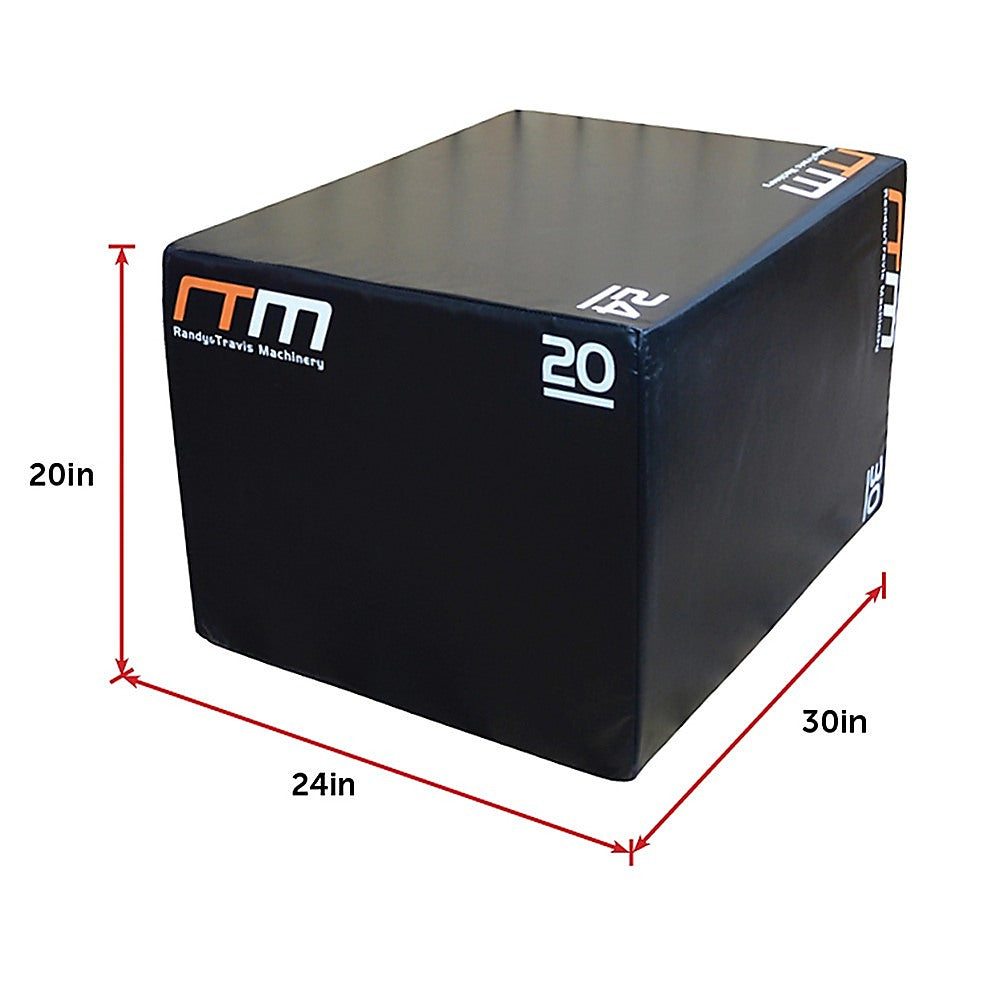 3-in-1 foam plyo jump box from Online Fitness Depot, versatile gym equipment for plyometric exercises and fitness training.