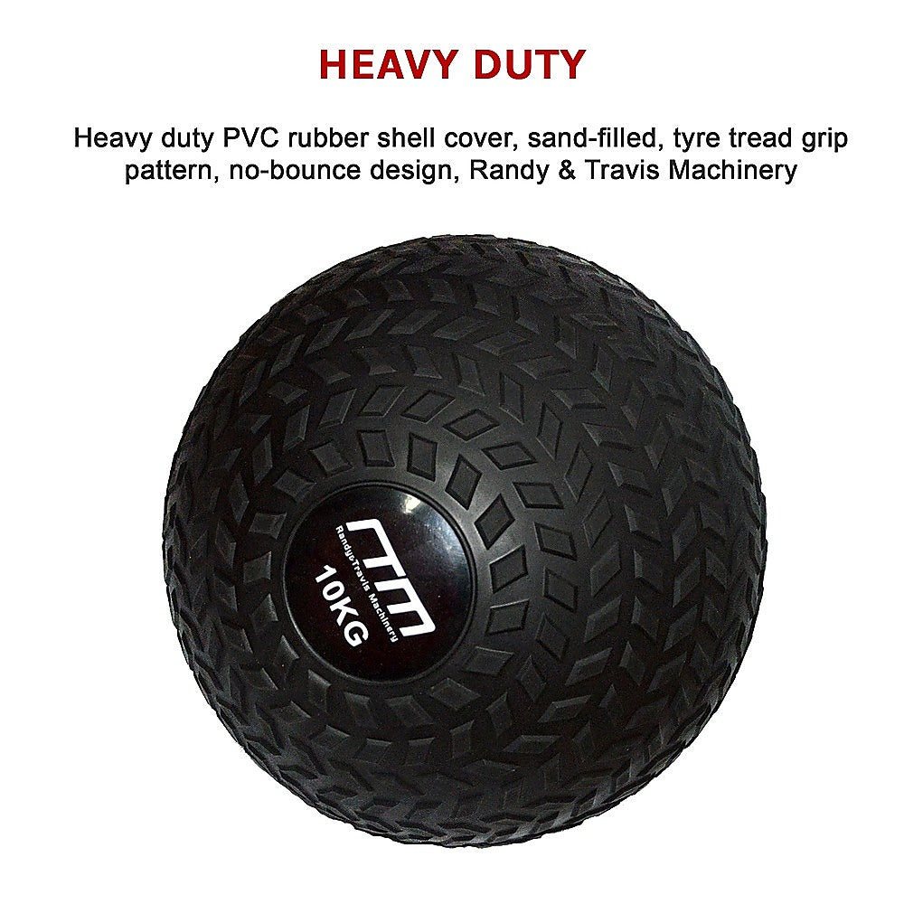 10kg Tyre Thread Slam Ball from Online Fitness Depot, gym medicine ball for fitness and strength training exercises.