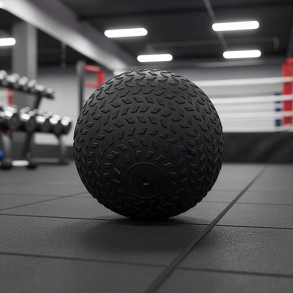 10kg Tyre Thread Slam Ball for gym and fitness workouts, durable medicine ball for strength training and exercise routines.