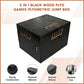 Black 3-in-1 plyometric jump box from Online Fitness Depot for exercise and gym training, made of sturdy wood for plyo workouts.