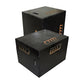 Black 3-in-1 plyometric jump box from Online Fitness Depot, used for exercise and plyometric training in gym and fitness routines