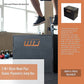 Black 3-in-1 plyometric jump box from Online Fitness Depot with wooden plyo platform for versatile exercise and jump training.