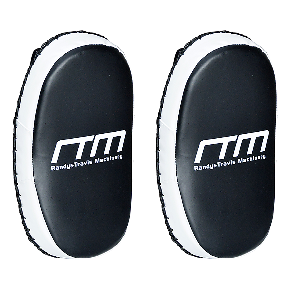 Curved MMA kick boxing pads from Online Fitness Depot designed for Muay Thai training and punching focus drills.