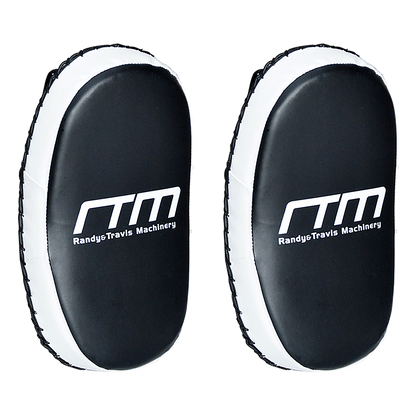 Curved MMA kick boxing pads from Online Fitness Depot designed for Muay Thai training and punching focus drills.