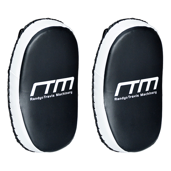 Curved MMA kick boxing pads from Online Fitness Depot designed for Muay Thai training and punching focus drills.