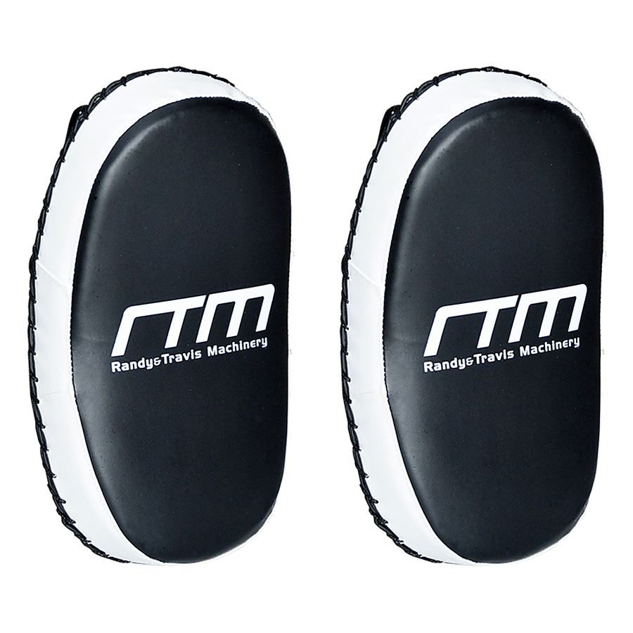 Curved MMA kick boxing pads from Online Fitness Depot designed for Muay Thai training and punching focus drills.