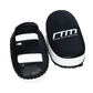 Curved MMA kickboxing pads and Muay Thai focus shield for boxing training, designed for martial arts practice.