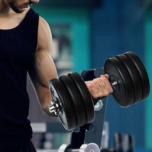 Adjustable 35kg dumbbell from Online Fitness Depot with weight plates and handle for strength training and gym workouts.