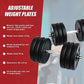 Adjustable 35kg dumbbell set from Online Fitness Depot with weight plates and handle for strength training and home gym workouts.