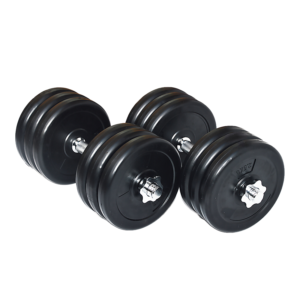 Adjustable 35kg dumbbell set from Online Fitness Depot with weight plates and handle for strength training exercises.