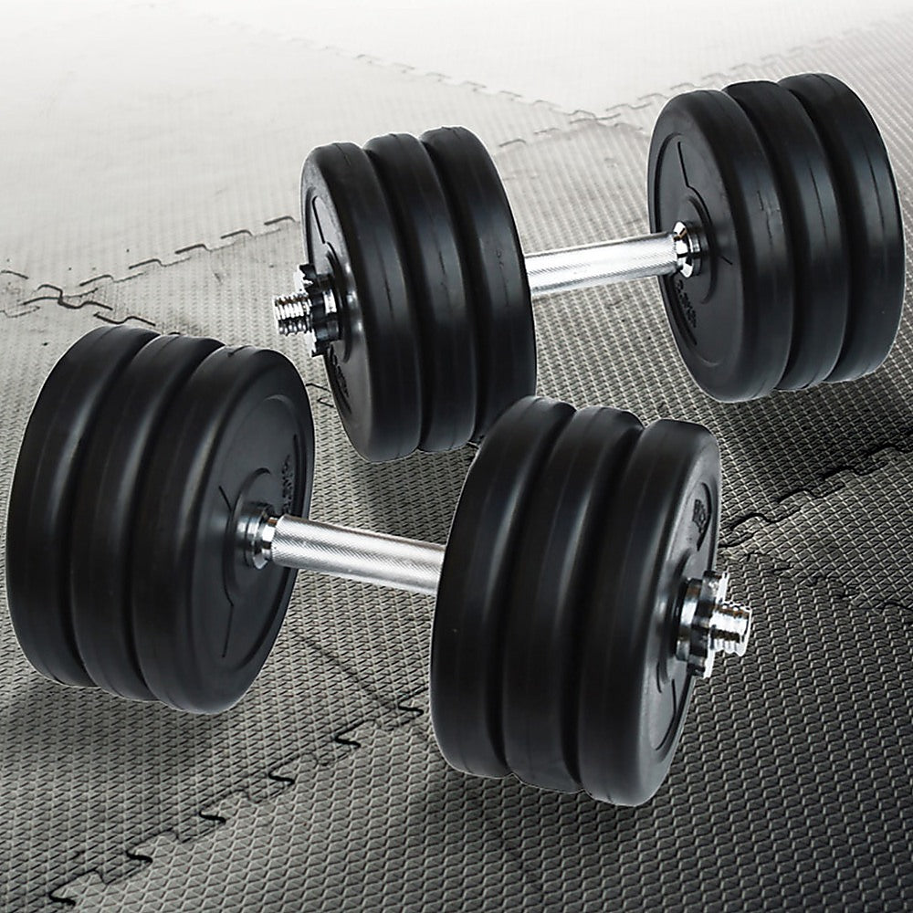 Adjustable 35kg dumbbell set from Online Fitness Depot with weight plates and handle for strength training and gym workouts.