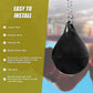 30L Aqua punching bag with D-shackle and chain for boxing and martial arts training, designed for gym and fitness workouts.