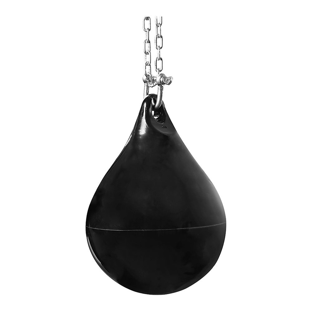 30L aqua punching bag with D-shackle and chain for boxing and martial arts training from Online Fitness Depot.