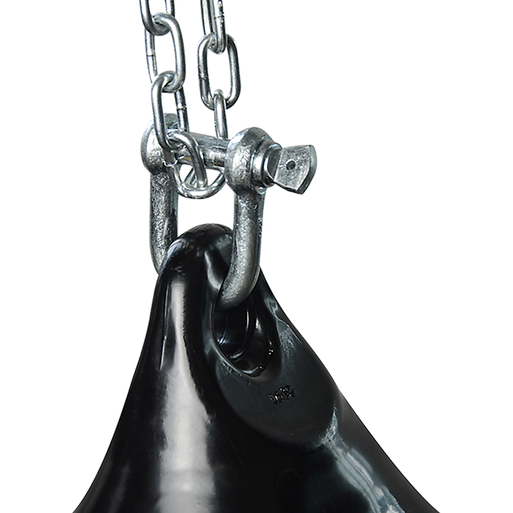 30L aqua water punching bag with D-shackle and chain for boxing and martial arts training, from Online Fitness Depot.