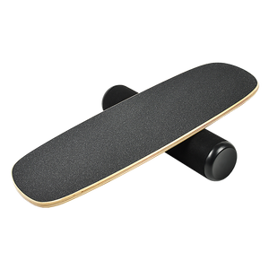Balance board trainer with stopper and wobble roller for yoga, Pilates, and fitness exercises by Online Fitness Depot