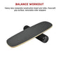 Balance board trainer with stopper and wobble roller for yoga, Pilates, and fitness exercises by Online Fitness Depot.