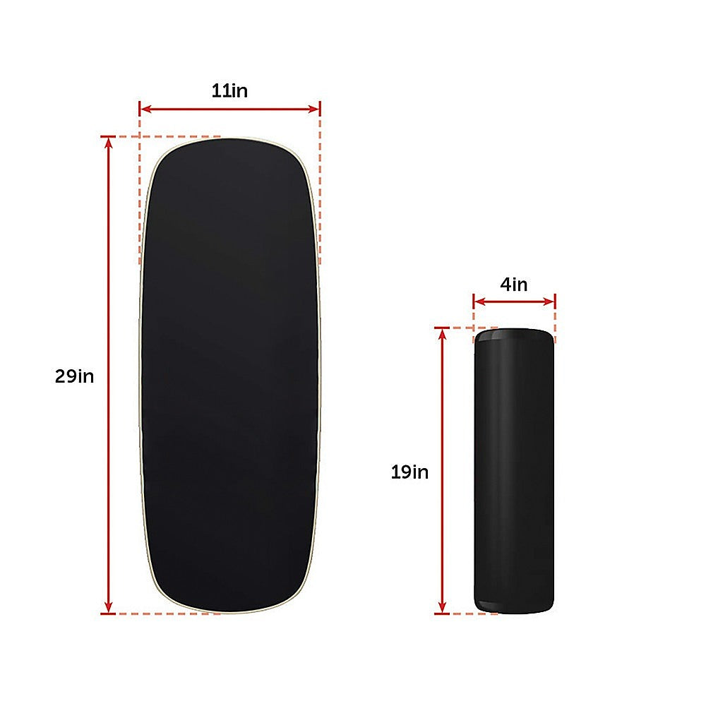 Balance board trainer with stopper and wobble roller for yoga, exercise, and fitness from Online Fitness Depot.