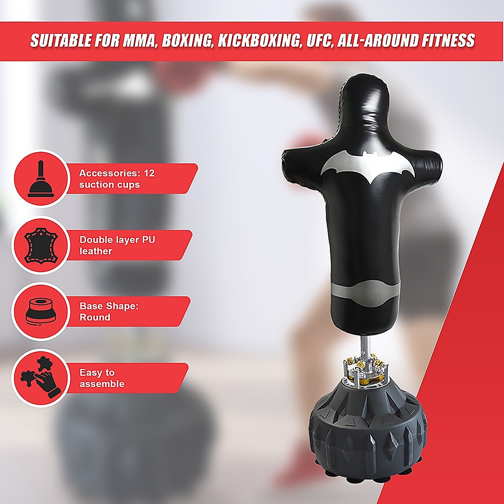 Online Fitness Depot 180cm free standing boxing punching bag stand for MMA and UFC training, ideal for kickboxing and fitness workouts.