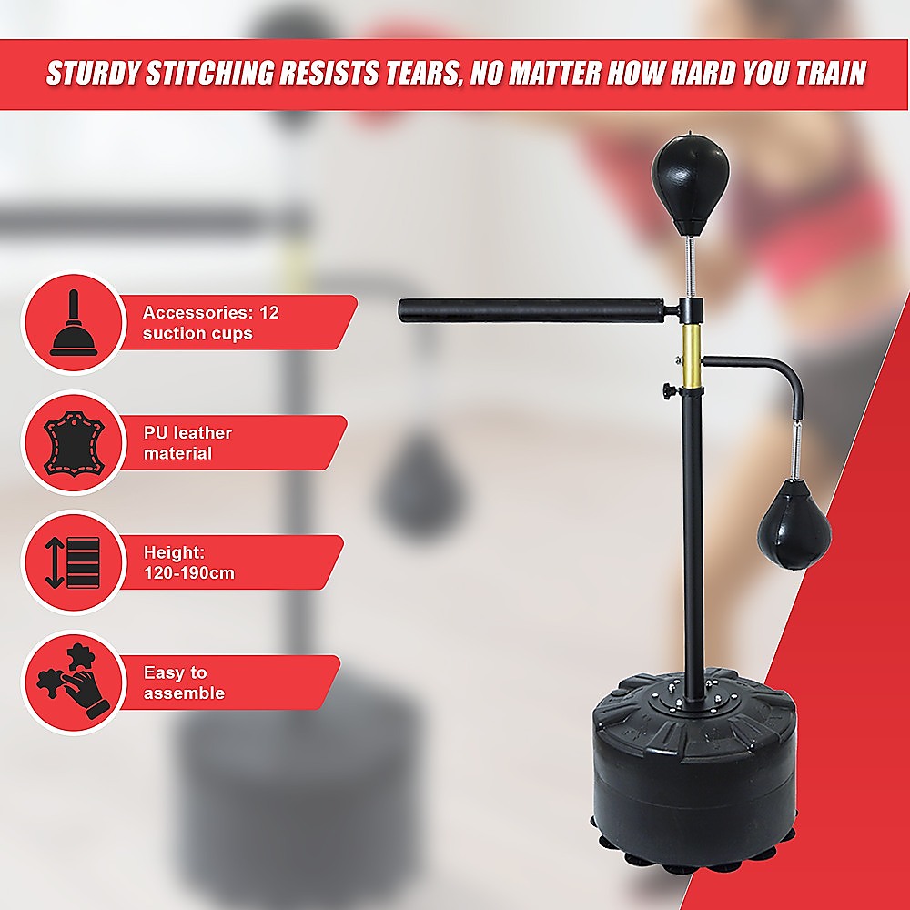 Free standing punching bag speedball for boxing and reflex training, made by Online Fitness Depot for boxing and martial arts workouts.