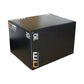 Three-in-one foam plyo jump box for plyometric exercises, made by Online Fitness Depot, with adjustable height and cushioned surface.