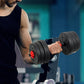 20kg adjustable rubber dumbbell set with barbell and weights for home gym fitness training, by Online Fitness Depot.