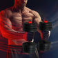 20kg adjustable rubber dumbbell set from Online Fitness Depot with barbell for home gym weightlifting and strength training.