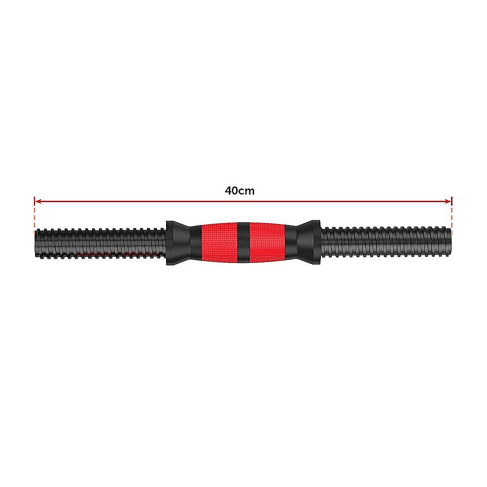 20kg adjustable rubber dumbbell set by Online Fitness Depot with barbell for home gym workouts and weightlifting exercises
