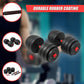 40kg adjustable rubber dumbbell set from Online Fitness Depot with barbell for home gym workouts and weightlifting exercises.