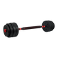 40kg adjustable rubber dumbbell set with barbell and weights for home gym fitness and weightlifting exercises.