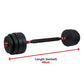 40kg adjustable rubber dumbbell set with barbell for home gym workouts, featuring weight plates and handles from Online Fitness Depot.