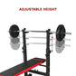 Foldable flat weight lifting bench from Online Fitness Depot, designed for home gym workouts and strength training exercises.