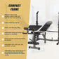 Multi station home gym weight bench with leg press and fitness equipment from Online Fitness Depot, ideal for full-body workouts.