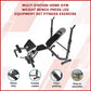 Multi station home gym weight bench with leg press and exercise equipment from Online Fitness Depot, designed for full-body fitness.