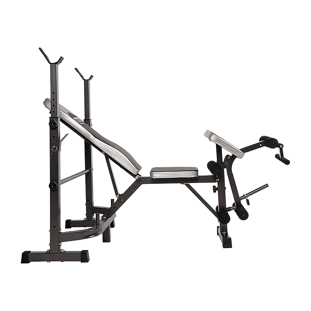 Online Fitness Depot multi-station home gym weight bench with leg press, adjustable workout bench for fitness exercises