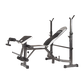 Online Fitness Depot multi station home gym with weight bench, leg press, and exercise equipment for full-body workouts.