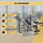 Multi station home gym weight bench with leg press and exercise equipment from Online Fitness Depot for full-body fitness.