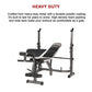 Online Fitness Depot multi-station home gym weight bench with leg press and exercise equipment for full-body workouts.