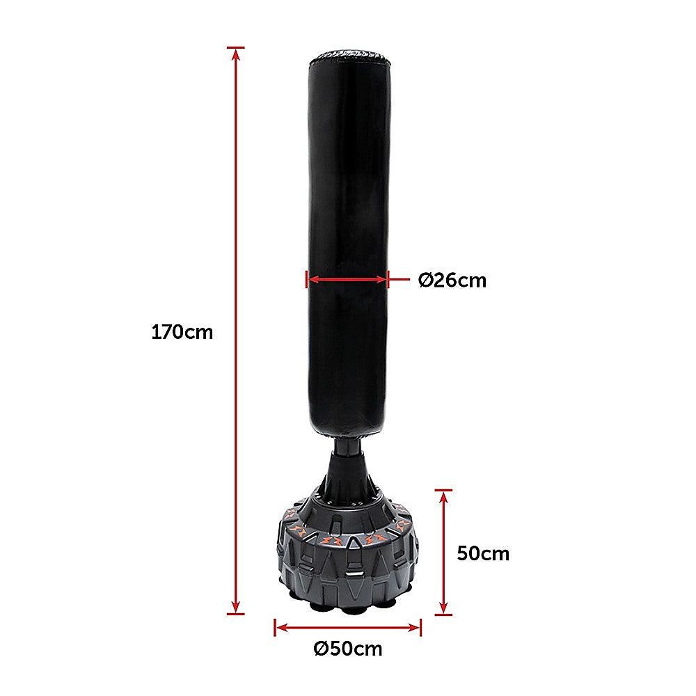 Free standing 170cm boxing punching bag stand by Online Fitness Depot for MMA, UFC, kickboxing, and martial arts training.