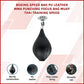 PU leather boxing speed bag for MMA and Muay Thai training, designed for focus and quick punching practice.