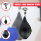 PU leather boxing speed bag for MMA and Muay Thai training, used for improving punching speed and focus.