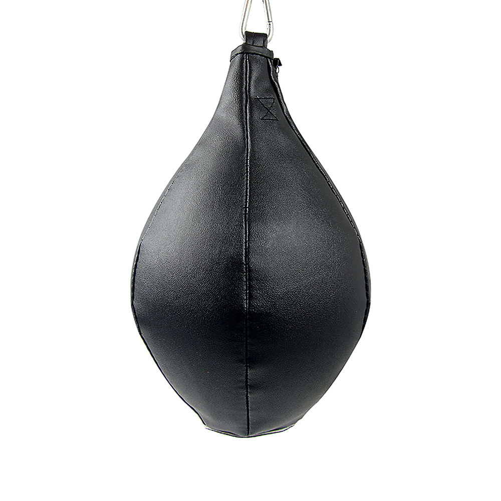 PU leather boxing speed bag for MMA and Muay Thai training, designed for focus and speed drills in boxing fitness.