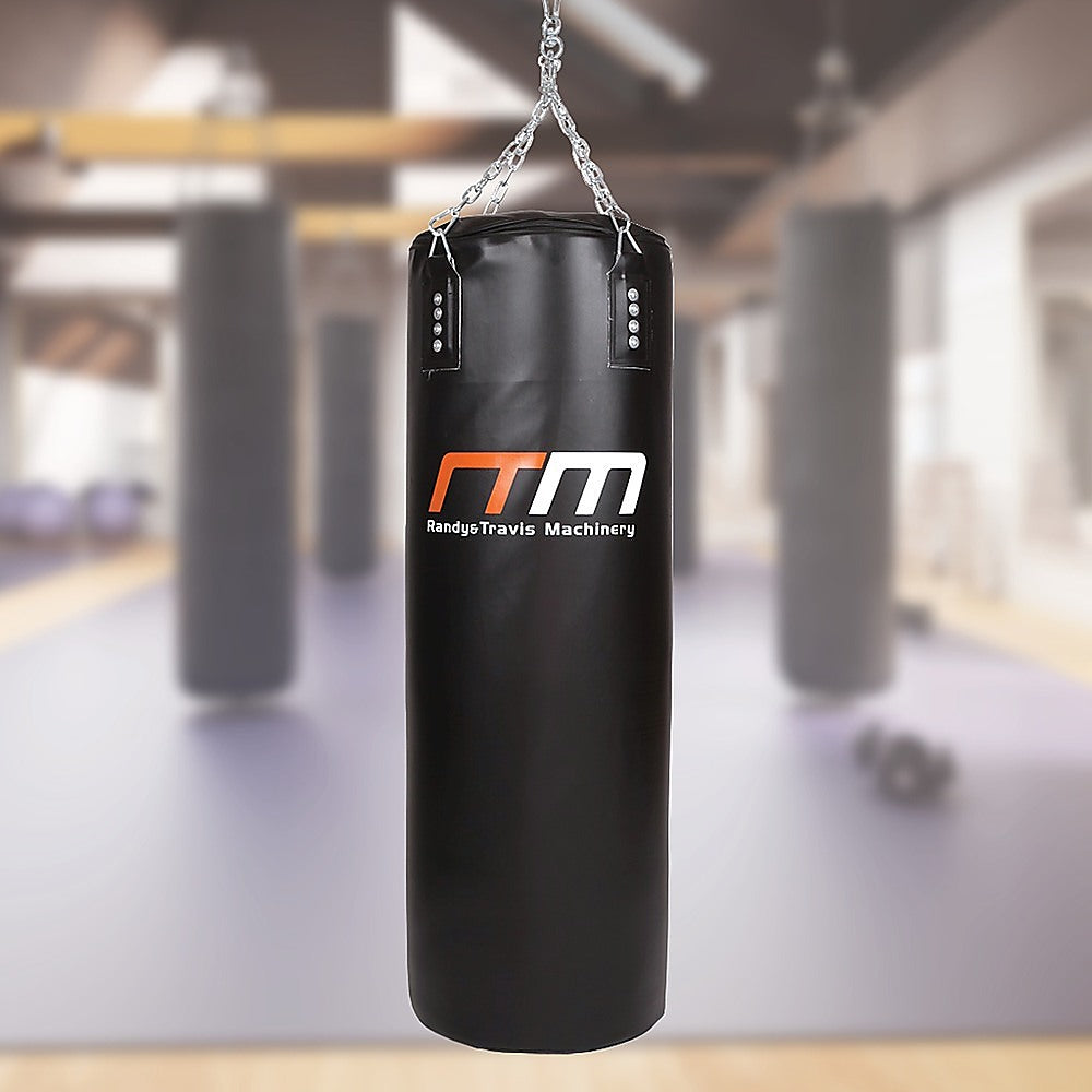 Heavy-duty 37kg boxing punching bag from Online Fitness Depot, filled and ready for boxing and martial arts training.