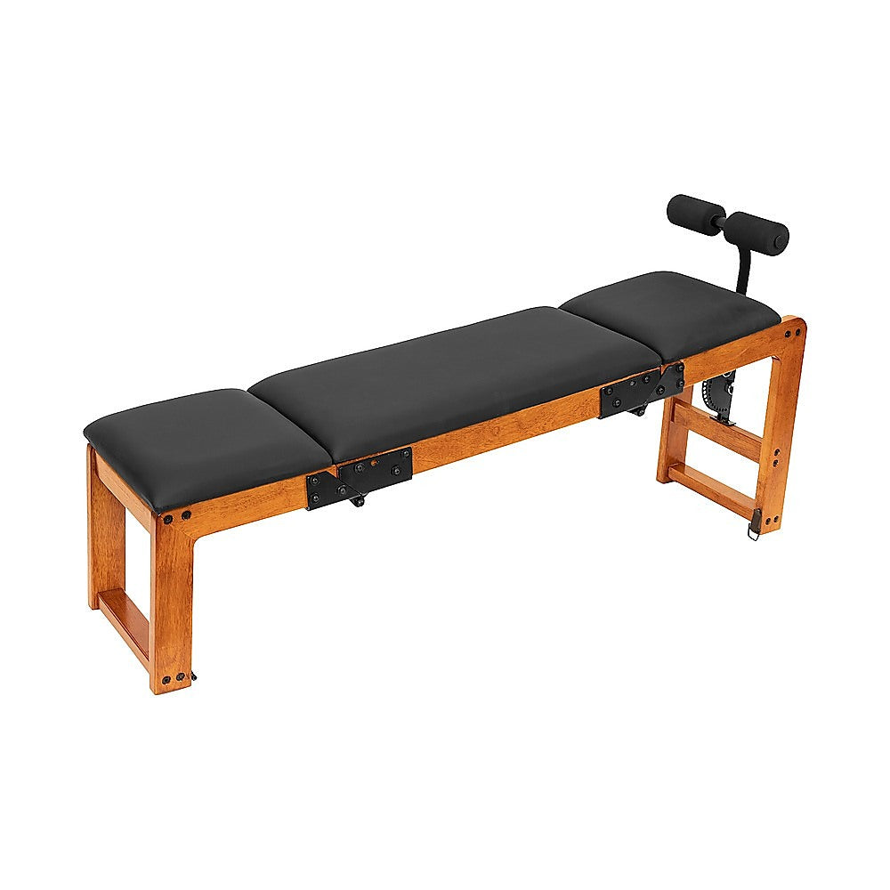 Heavy-duty commercial workout bench with adjustable backrest for strength training, designed for gym and fitness use.