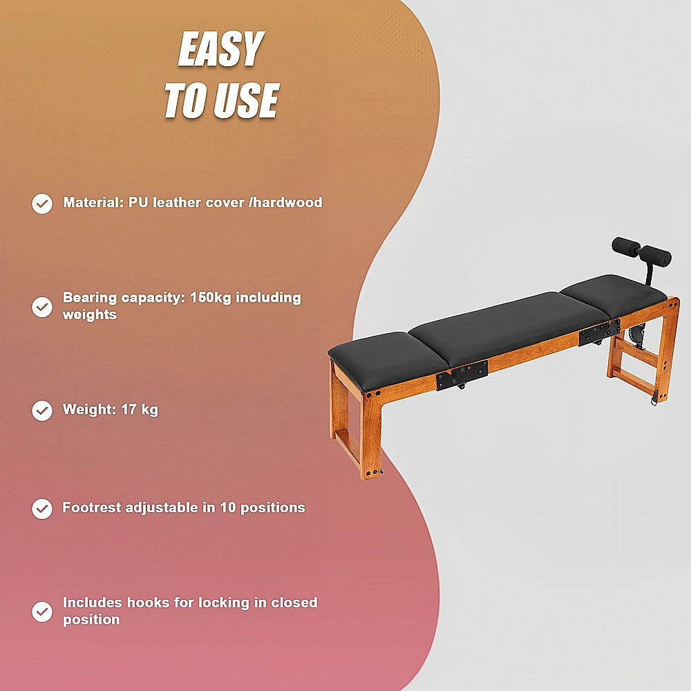 Heavy duty commercial workout bench from Online Fitness Depot with padded seat and support for strength training exercises.