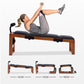 Heavy duty commercial workout bench for strength training, featuring sturdy frame and padded surface for gym exercises.