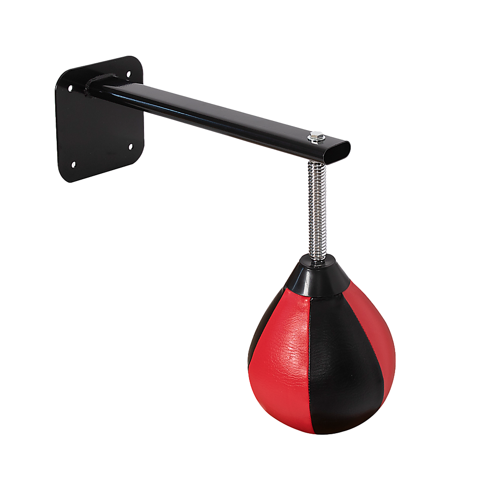 Speed bag boxing punching bag wall mount for reflex training, designed for boxing and martial arts fitness workouts.