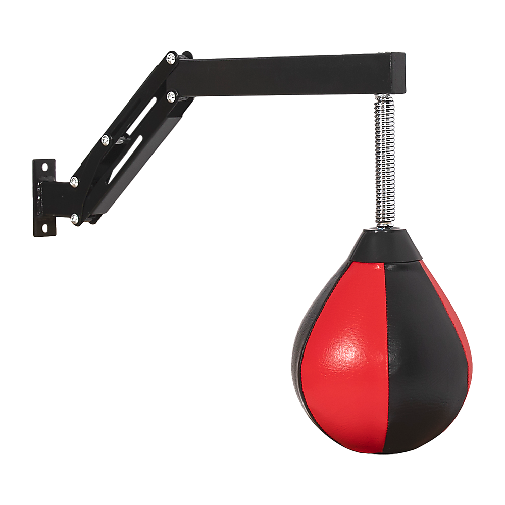 Speed bag punching boxing bag wall mount for reflex training, featuring a durable sports and fitness equipment design.