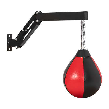 Speed bag punching boxing bag wall mount for reflex training, featuring a durable sports and fitness equipment design.