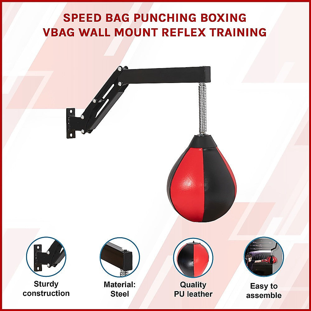 Speed bag punching boxing bag wall mount for reflex training, designed for boxing and martial arts workouts by Online Fitness Depot.