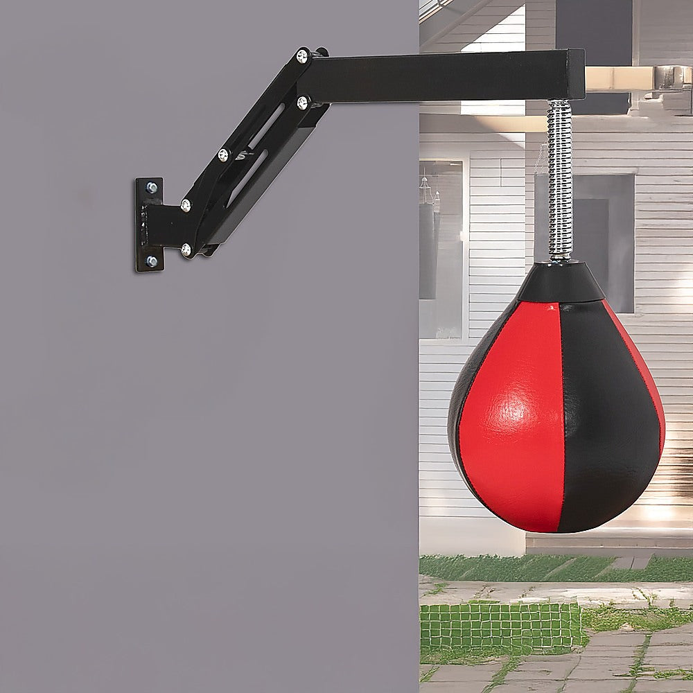 Speed bag punching boxing bag wall mount for reflex training, online fitness depot sports and fitness equipment, close-up view
